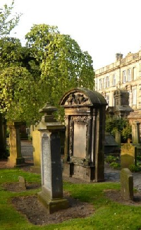 Gravestones in a cemetary
